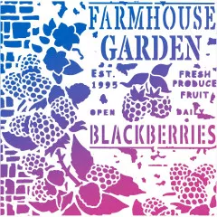 Texture Stencil 8x8 - Farmhouse Garden