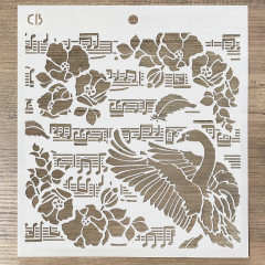 Texture Stencil 8x8 - Black Swan