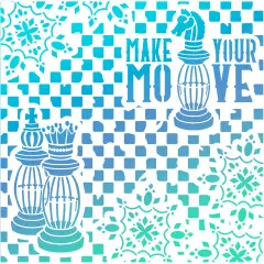 Texture Stencil 8x8 - Make Your Move