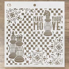 Texture Stencil 8x8 - Make Your Move