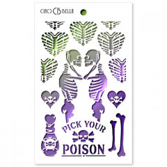 Ciao Bella Texture Stencil - Poison Love