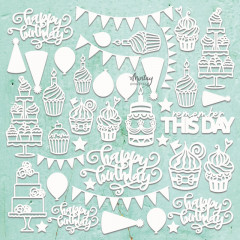 Mintay Chippies Chipboard Decor Birthday