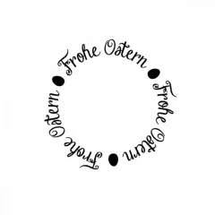 Stempel rund - Frohe Ostern