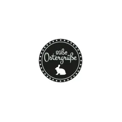 Stempel - süße Ostergrüße rund