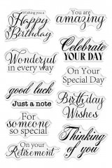 Clear Stamps - Natures Garden - Kingfisher Collection - All Occasion Sentiments