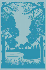 Embossing Folder - Natures Garden - Kingfisher Collection - By The River