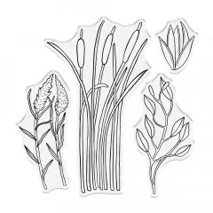 Clear Stamp & Cutting Die - Natures Garden - Kingfisher Collection - River Reeds