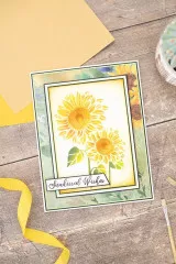 3D Embossingfolder and Stencil - Sumptuous Sunflowers