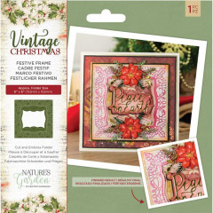 Cut and Embossing Folder - Vintage Christmas Festive Frame