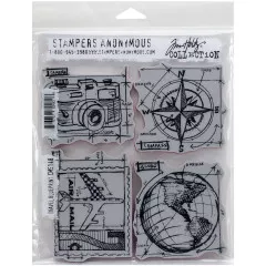 Cling Stamps by Tim Holtz - Travel Blueprint