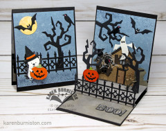 Karen Burniston Die - Halloween Scene