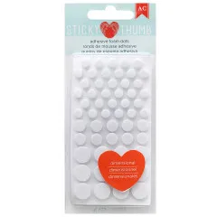 Sticky Adhesive Foam Pads - White