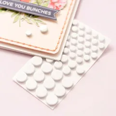 Sticky Adhesive Foam Pads - White