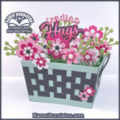 Karen Burniston Die - Wide Woven Basket Box Card