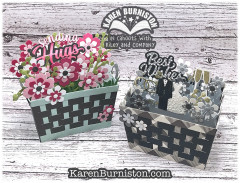 Karen Burniston Die - Wide Woven Basket Box Card