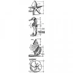 Cling Stamps Tim Holtz - Mini Blueprint Strips Nautical