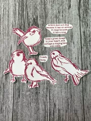 Dina Wakley Media Cling Stamps - Scribbly Birds