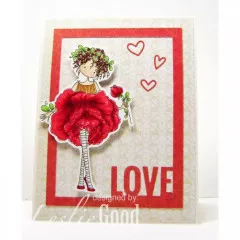 Stamping Bella Cling Stamps - Garden Girl Rose