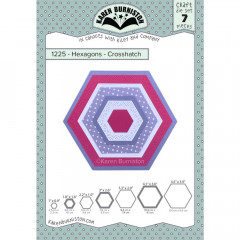 Karen Burniston Die - Hexagons Crosshatch