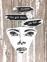 Dina Wakley Media Cling Stamps - Fierce