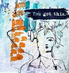 Dina Wakley Media Cling Stamps - Thoughtful Women