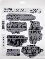 Cling Stamps by Tim Holtz - Faded Type