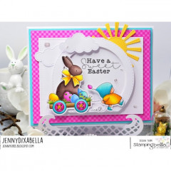 Stamping Bella Cling Stamps - Bundle Girl With A Chocolate Bunny