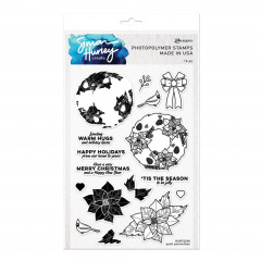 Simon Hurley Clear Stamps - Posh Poinsettias