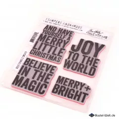 Cling Stamps by Tim Holtz - Bold Tidings No. 2