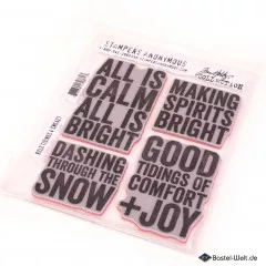 Cling Stamps by Tim Holtz - Bold Tidings No. 4