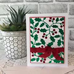 Karen Burniston Die - Pattern Plate Holly