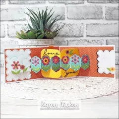 Karen Burniston Die - Flower Pivot Panels