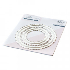 Pinkfresh Studio Essentials Die Set - Stitched Scallop Circle