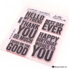 Cling Stamps by Tim Holtz - Bold Sayings