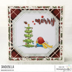 Stamping Bella Cling Stamps - Bundle Girl W/Christmas Tree And B