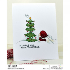 Stamping Bella Cling Stamps - Bundle Girl W/Christmas Tree And B