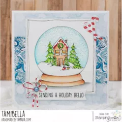 Stamping Bella Cling Stamps - Holiday Snow Globe