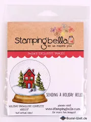 Stamping Bella Cling Stamps - Holiday Snow Globe