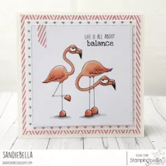 Stamping Bella Cling Stamps - Oddball Flamingo