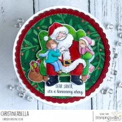 Stamping Bella Cling Stamps - Tiny Townie On Santas Lap