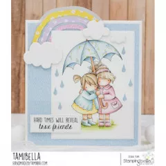 Stamping Bella Cling Stamps - Tiny Townie Under An Umbrella