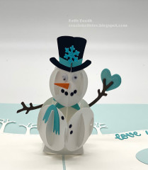 Karen Burniston Die - Snowman Pop-Up