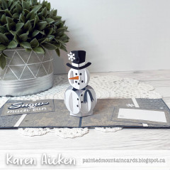 Karen Burniston Die - Snowman Pop-Up