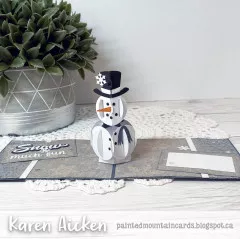 Karen Burniston Die - Snowman Pop-Up