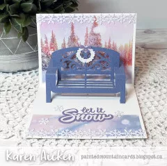 Karen Burniston Die - Garden Bench Pop-Up