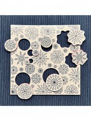 Simon Hurley create. Cling Stamps - Stitched Snowflakes