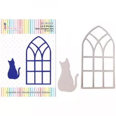 Dress My Craft Basic Designer Dies - Cat and Window