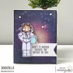 Stamping Bella Cling Stamps - Oddball Girl Astronaut