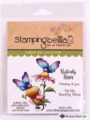 Stamping Bella Cling Stamps - Bundle Girl With Butterflies