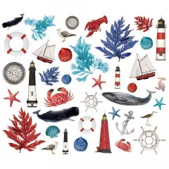 Nautical Bits Die-Cuts - Simple Vintage, Vintage Seas